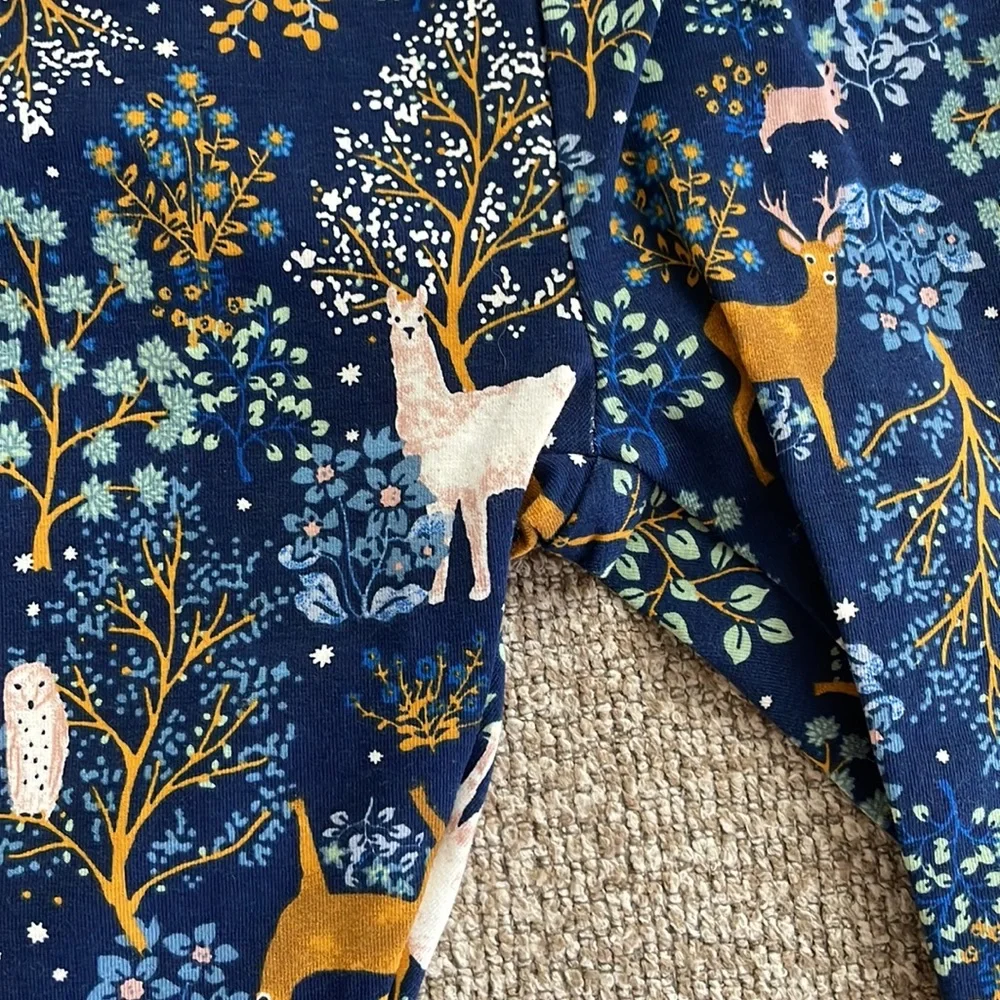 Carter’s Baby Girl Blue Enchanted Floral Forest Print Leggings Size 3m